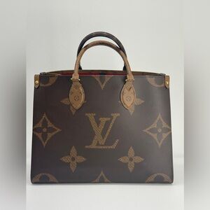 Louis Vuitton  On The Go MM Reverse Monogram Tote Bag